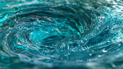 Liquid textures in shades of turquoise & aquamarine background
