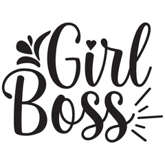 Girl Boss t shirt design, vector file  