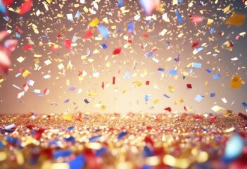 'confetti Welcome back rendering celebration 3D text gold template design banner media community bar museum shop social picture fireworks word illustration white background'