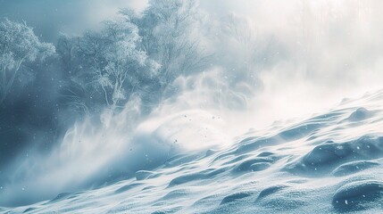 Stormy blue waves crash under a cloudy sky