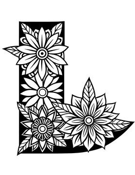 black and white floral corner design clip art preview