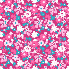 Obraz premium Cherry Calico Small Floral Print Seamless Repeat