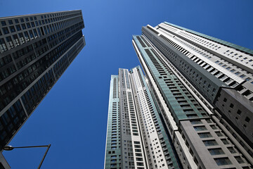 High-rise residential-commercial apartment complex in a redevelopment area in Seoul, South Korea