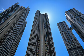 Fototapeta premium High-rise residential-commercial apartment complex in a redevelopment area in Seoul, South Korea