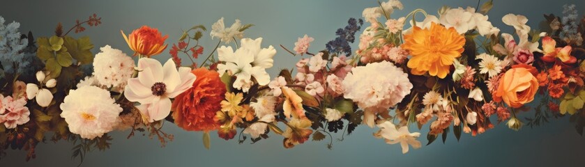 Floral card with copy space image