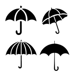 umbrella silhouette on white background