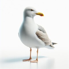 seagull on a white background