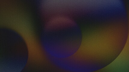 Abstract backdrop with glowing circles. grainy noise texture, grungy rough. banner design illustration