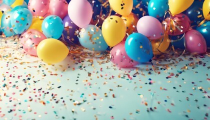 'copy ribbons confetti space Balloons carnival celebration colourful festival festive holiday party accessory rainbow event card invitation balloon streamer anniversary r'