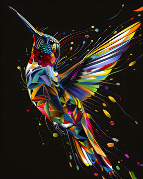  Salpicadura de colores en Forma de p&aacute;jaro . Dise&ntilde;o.