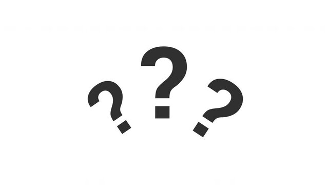 Black questions mark pop up video