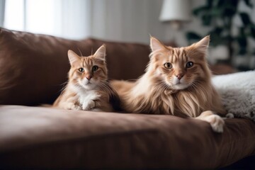 'cat adorable forever sofa together friends dog indoors animal background beautiful beauty breed canino companion companionship couple cute domestic felino fluffy friendly friendship fun furry gold'