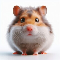 hamster on white