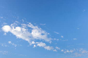 Beautiful Blue Sky, Clouds sky scape for photographic backkground or sky replacement. Atlantic Ocean