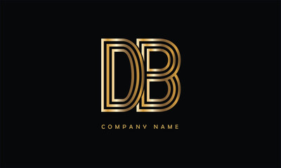 DB, BD, D, B Abstract Letters Logo Monogram