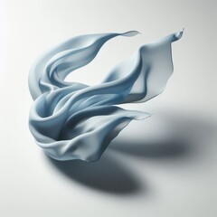 blue silk on white