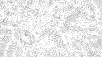 Pattern with lines and dots The stylized height of the topographic map contour in lines and contours isolated on transparent. 
