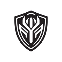 shield logo template, shield logo element, shield vector illustration