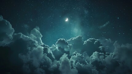 Night sky with clouds/nebula