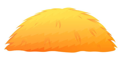 Golden dry hay straw for farm. Vector illustration © Yulia Zelinskaya