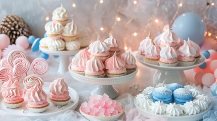 Cupcake display at a bakery, perfect for culinary articles and dessert marketing.