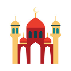 Mosque Vector Eid Mubarak Mosque