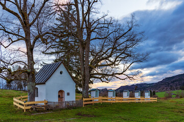 Obraz premium Chapels & Hermitages in mountainous landscapes