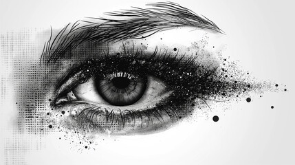 Obraz premium Abstract illustration of a human eye