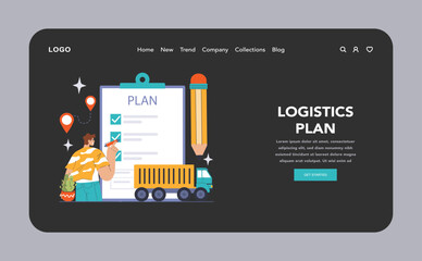 Strategic logistics planning concept. Flat vector illustration