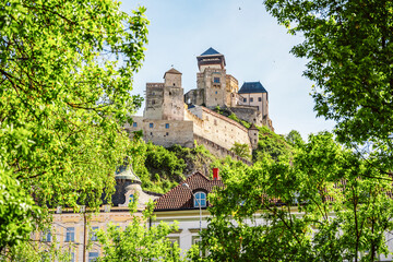 Trencin Castle in Trencin city in western Slovakia.