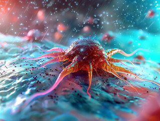 High-Resolution Image of a Human Cancer Cell