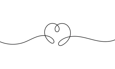 Heart border line art.