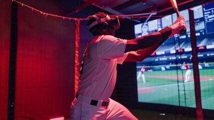 Advanced Virtual Reality Baseball Training Simulation Experience