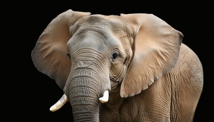 Obraz premium Elephant on black background
