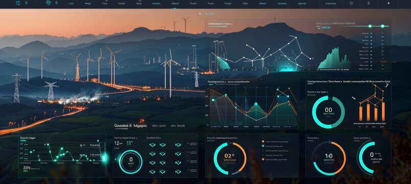 Advanced Digital Dashboard for Smart Grid Management Featuring Energy Data