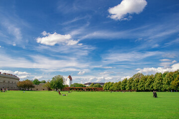beautiful summer view in the park, Ingolstadt