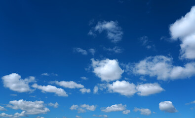 blue sky with fantastic clouds for photo background