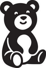Bear silhouette vector icon illustration on white background.