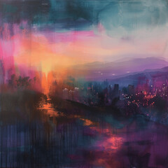 Fototapeta premium sunrise over the river
