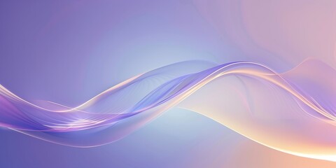 Naklejka premium 3D rendering, abstract shape, light purple and gold, perfect for backgrounds or wallpapers, elegant and serene.