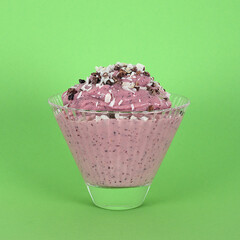 Fruit smoothie is a glass. Healthy breakfast food.