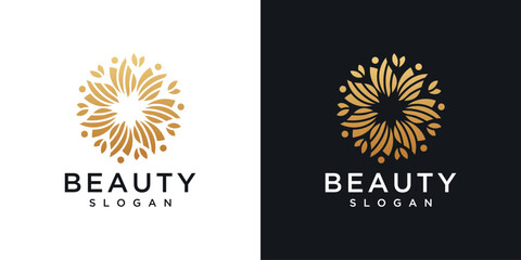 Luxury logo design concept. flower logo template .beauty or spa logo	