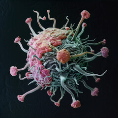 High-Resolution Image of a Human Cancer Cell