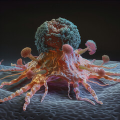 High-Resolution Image of a Human Cancer Cell
