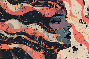 Self-Improvement Journey, Mental Wellbeing Illustration, Mental Health Wellness, Mindfulness and Growth, Self-Improvement Graphics