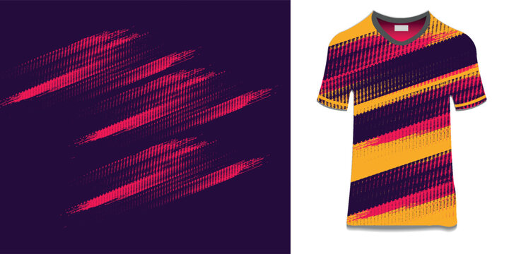sublimation jersey design grunge brush red black halftone sporty modern racing abstract horror flashy lines motorsport car sticker livery game esport.eps10..