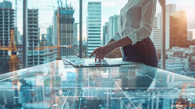 Envision the intersection of modern architecture, financial technology, and smart real estate strategy.