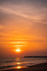 sunset on the beach