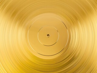 gold vinyl record extremely detailed with amazing texture and shine