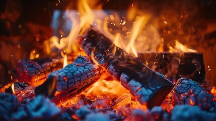 burning campfires background